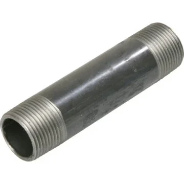 Black Malleable Nipple 3/4″ x 4″