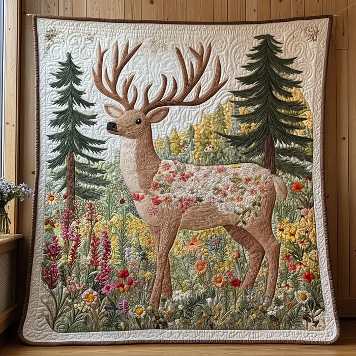 Blooming Deer CW0907004CL Quilt