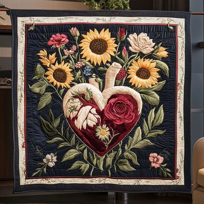 Blossoming Heart WN2309022CL Quilt