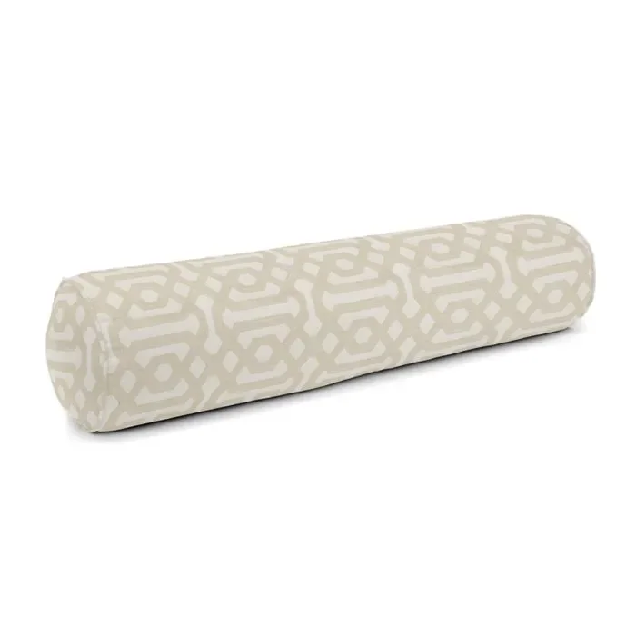 Bolster Pillow in Sunbrella® Fretwork – Flax