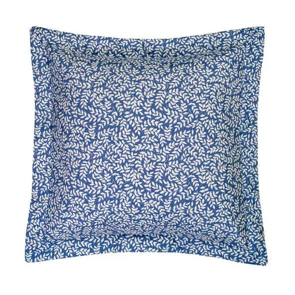 Bouvier Blue Leaf Print Euro Sham