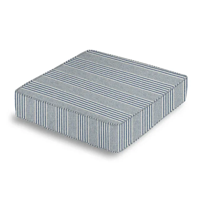 Box Floor Pillow in All Lined Up – Lake