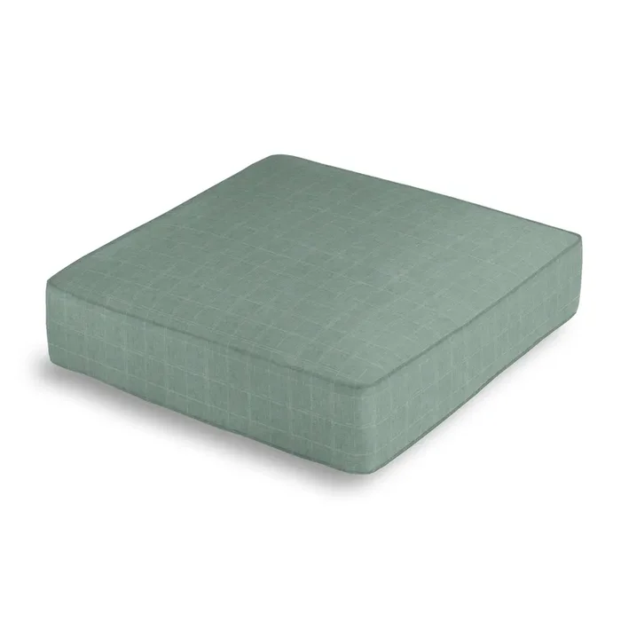 Box Floor Pillow in Moray – Glacier