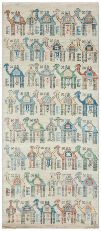 Camels Handwoven Contemporary Rug, J73649