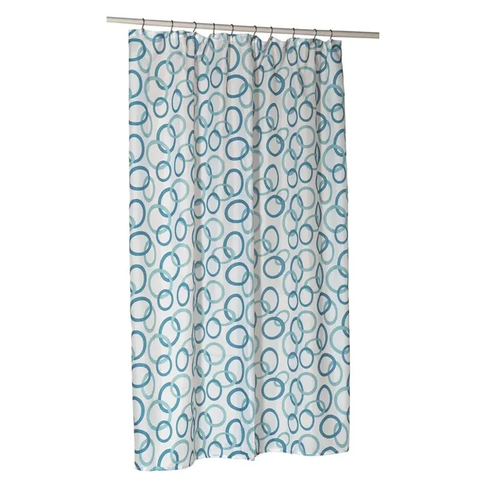 Carnation Home Fashions “Circles,” Shower Stall-Sized Polyester Shower Curtain Liner – Multi 54×78″