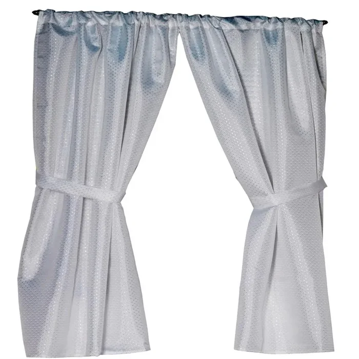 Carnation Home Fashions “Lauren” Diamond-Piqued Window Curtain – 34×54″, Grey