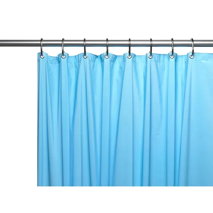 Carnation Home Fashions Hotel Collection, 8 Gauge Vinyl Shower Curtain Liner with Weighted Magnets and Metal Grommets – 72×72″