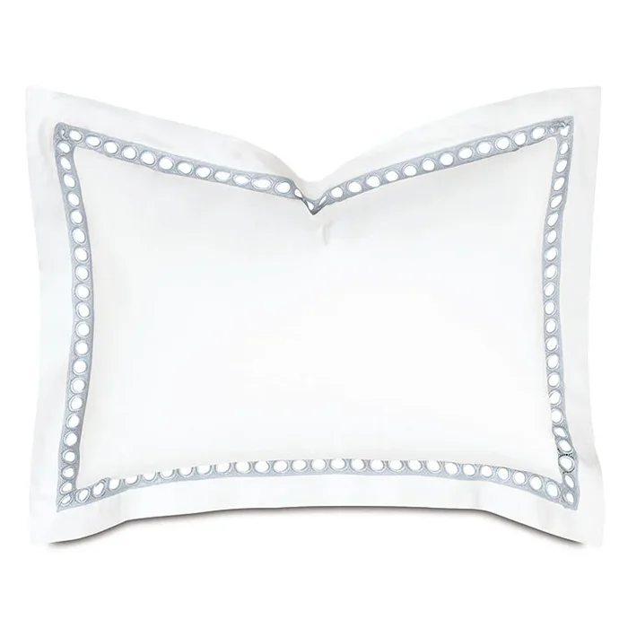 CELINE LACE STANDARD SHAM IN SILVER