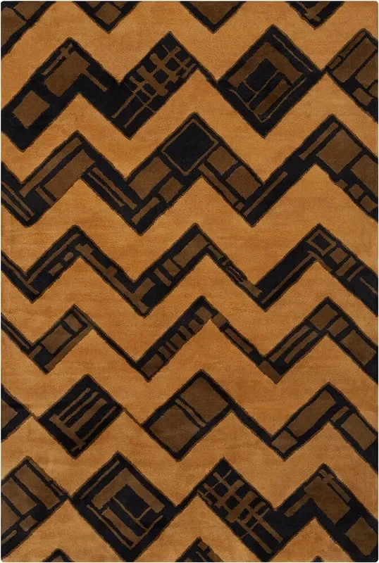 Chandra Allie All149 Brown / Cream / Yellow Rugs
