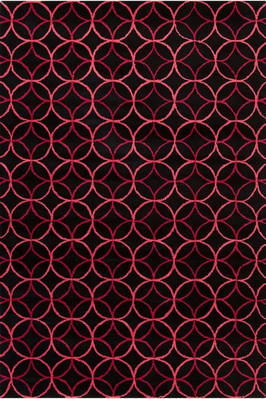 Chandra Allie All20 Black / Red / Pink Rugs
