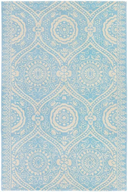 Chandra Amy Butler Amy13226 Blue / Off White Rugs