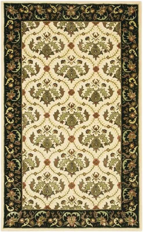 Chandra Bliss Bli1003 Ivory / Black / Green / Gold / Brown / Tan Rugs