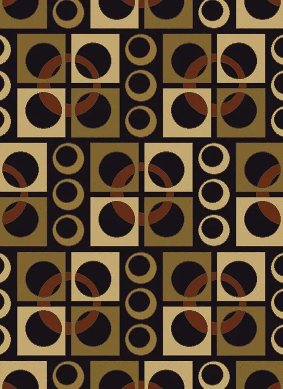 Chandra Ganesh Ganesh7 Black / Brown / Green / Cream Rugs