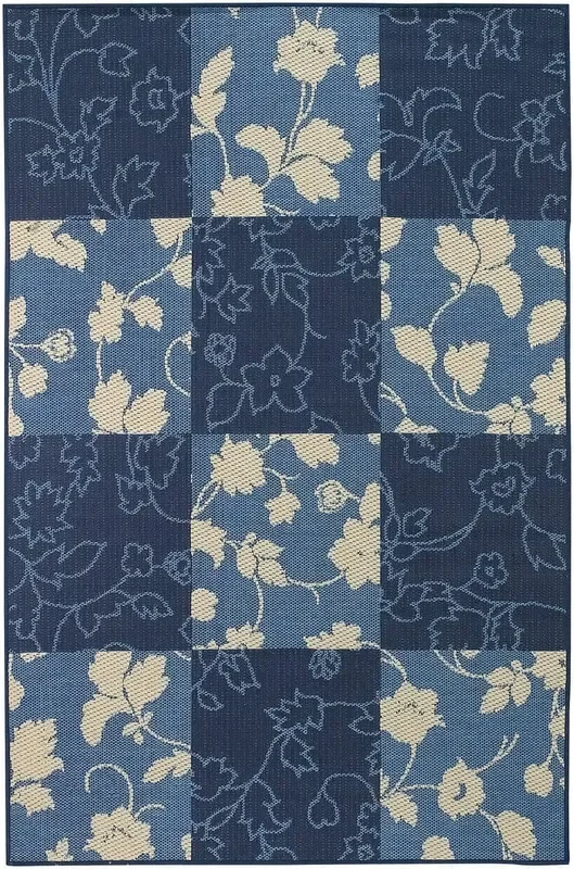 Chandra Plaza Pla10401 Blue / Ivory Rugs