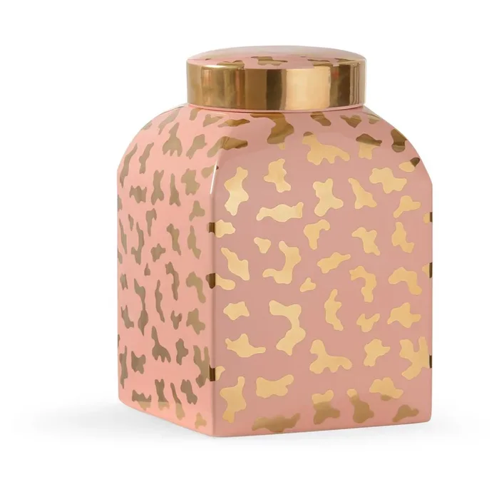 Cheetah Metallic Ginger Jar Trio