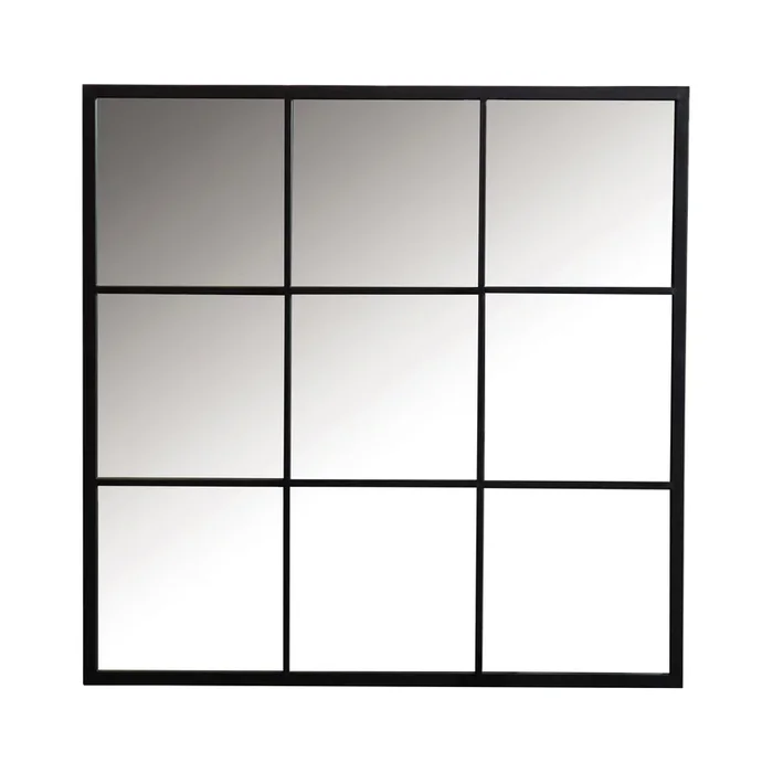 Coaster Furniture Quetzal 962894 35 x 35 Inch Square Window Pane Wall Mirror – Black