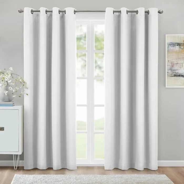 Commonwealth Kelly Grommet Dressing Window Curtain Panel – White