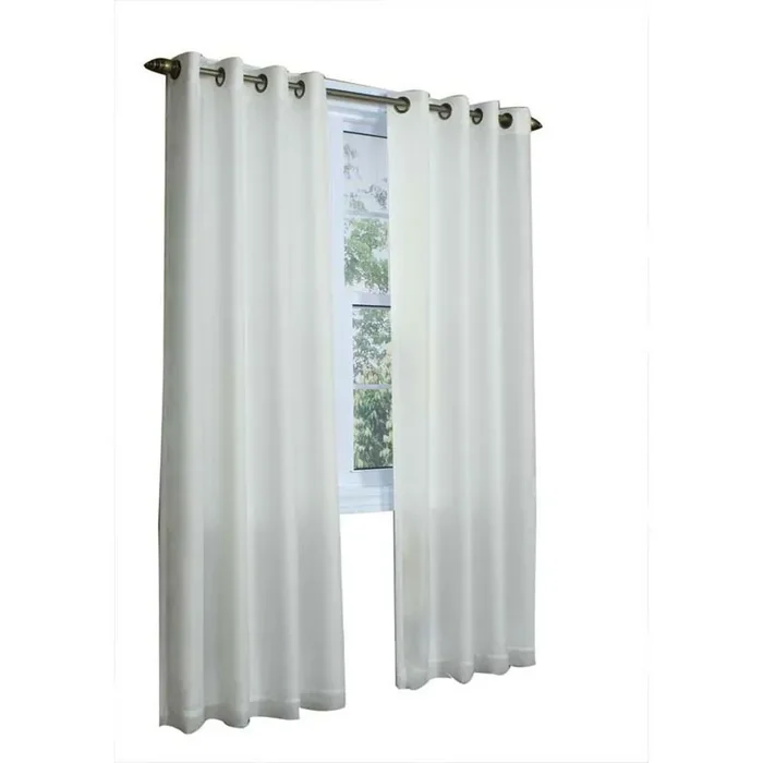 Commonwealth Thermavoile Rhapsody Lined European Voile Grommet Panel – Ivory