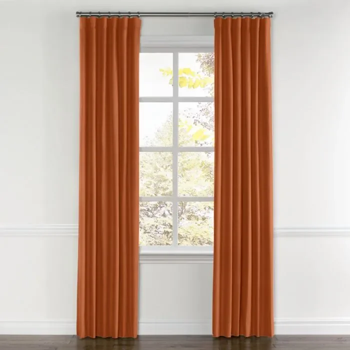 Convertible Drapery in Lush Linen – Rust