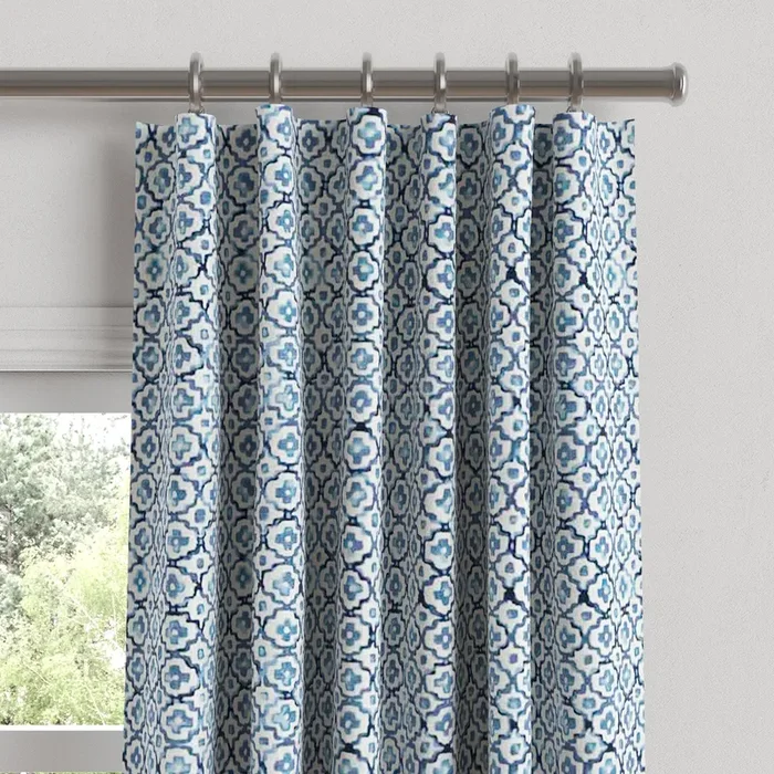Convertible Drapery in Positive Print – Azure