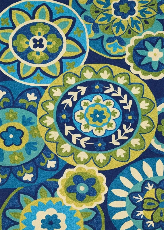 Couristan Covington Rip Tide 3778/1014 Ocean / Green Rugs