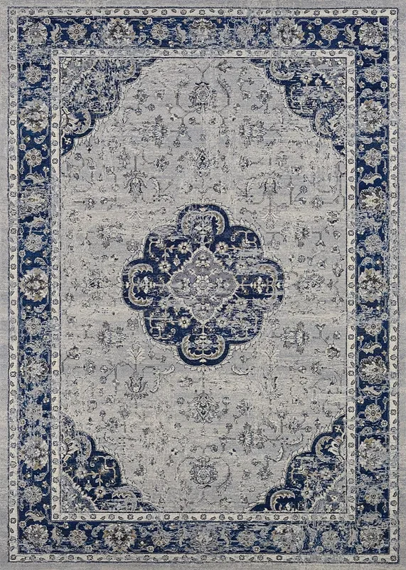 Couristan Sultan Treasures Clover Medallion 5740/9686 Indigo Rugs