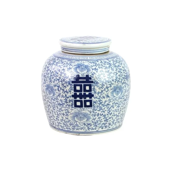 Double Happiness Ming Jar