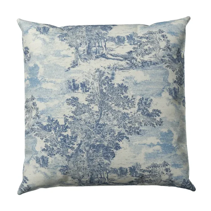 Euro Sham in Country Toile – Sapphire