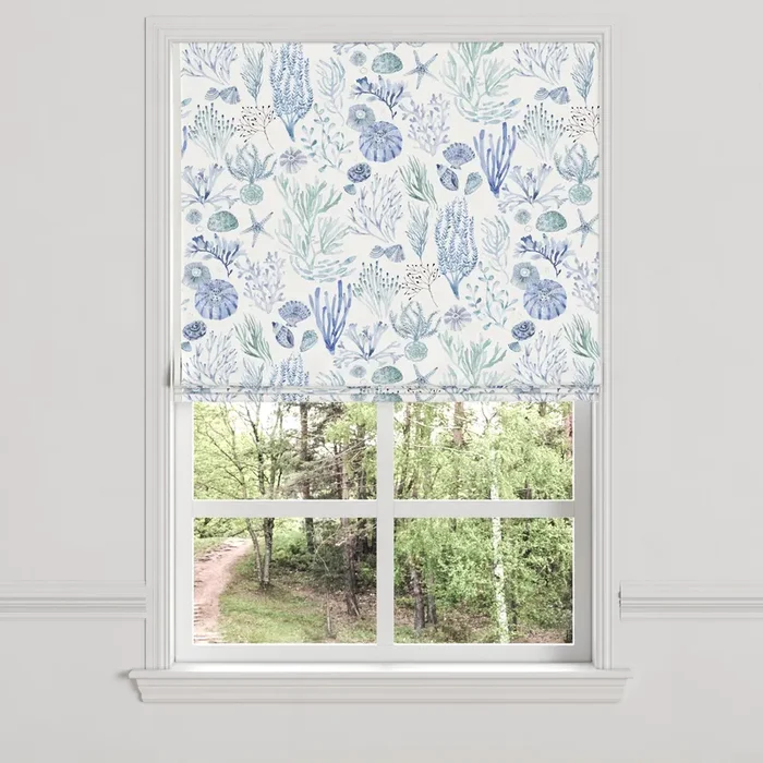Flat Roman Shade in Montauk – Ocean