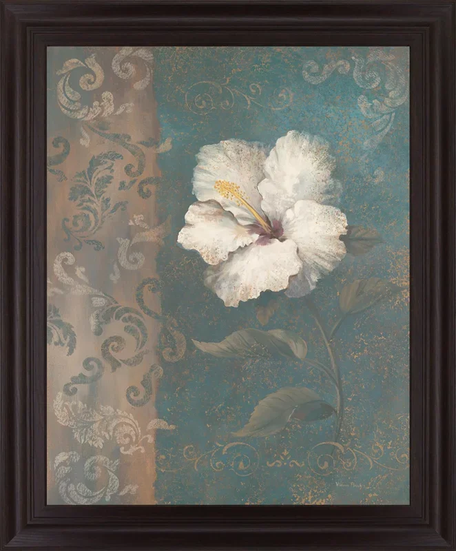Gilded Petals – 28″ x 34″ Framed Wall Art