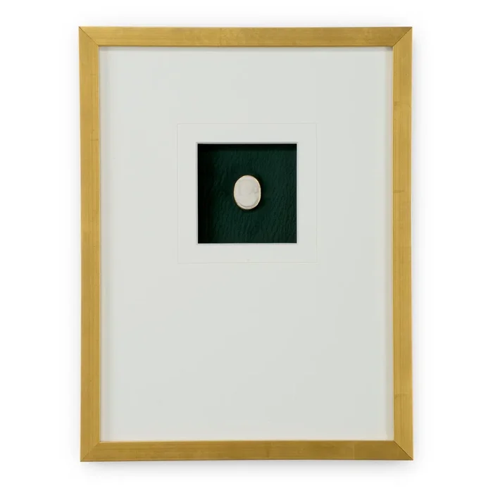Golden Relief Art On Green Background