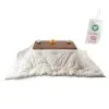 GOTS Certified Japanese Kotatsu Futon Quilt, Kotatsu Blanket, Artisan Handmade (Size: 80.7″x 124.0″ 205cm x 315cm, Fabric: Organic Cotton Filling: Organic Cotton)