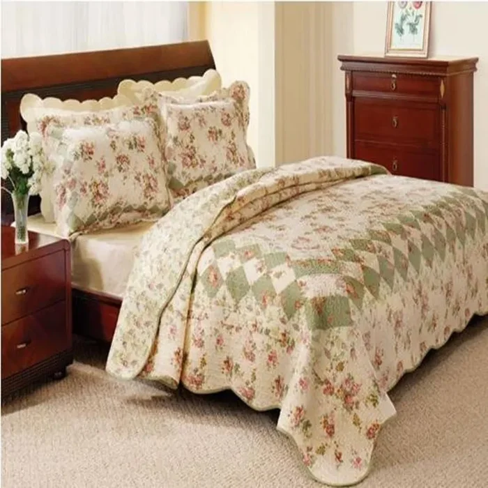 Greenland Home Fashion Bliss Quilt And Pillow Sham Set – Ivory