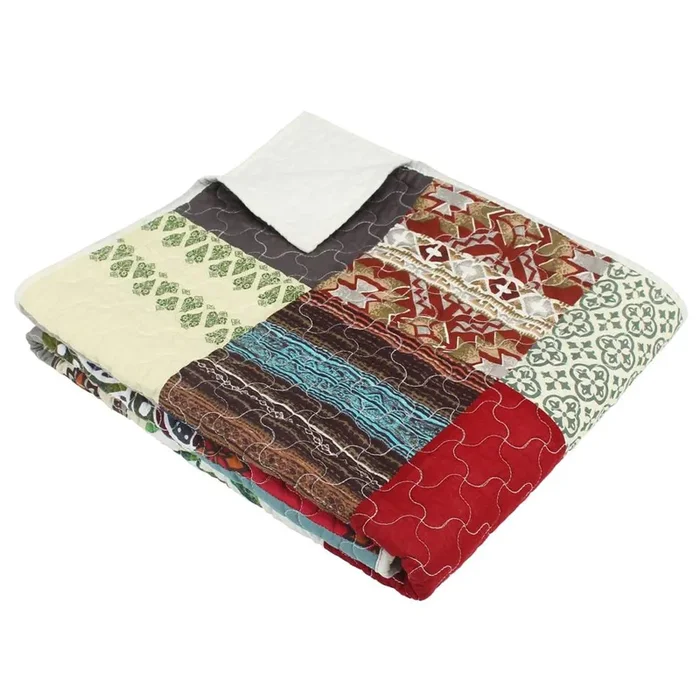 Greenland Home Fashions Renee Upcycle Luxurious Ultra Soft Cotton Throw Blanket Multicolor 50″ x 60″