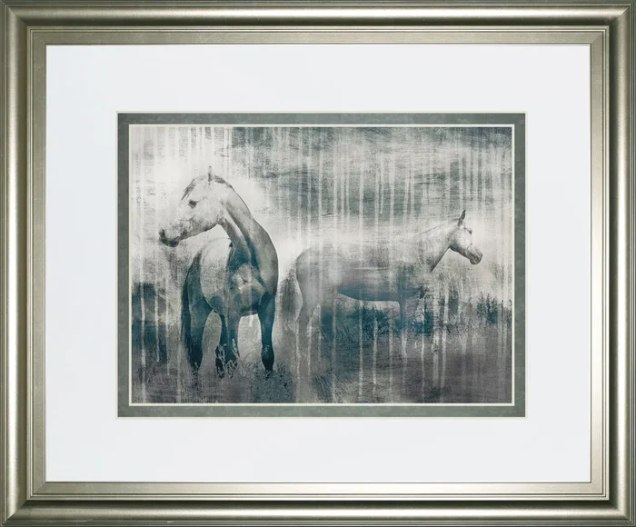 Grey Serenade By Edward Selkirk – Framed Print Wall Art – Blue