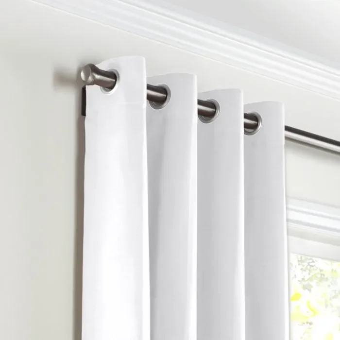 Grommet Drapery in Lush Linen – Optic White.