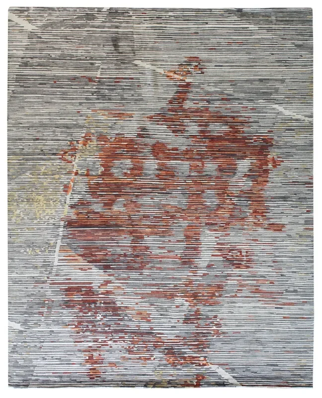 Hard Rock Handwoven Contemporary Rug, J59940
