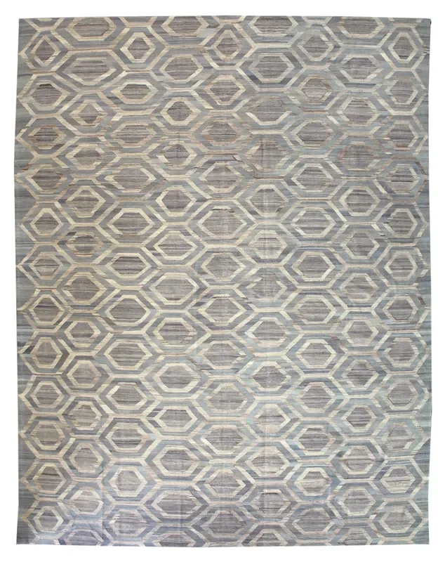 Honeycomb Kilim Handwoven Contemporary Rug, J56677