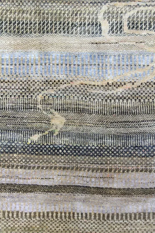 Illusion Smoke Handwoven Contemporary Rug, J70167