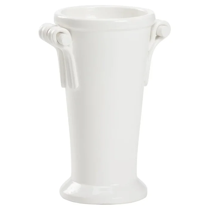 Italian Ceramic White Glaze Vase