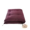 Japanese Futon Mattress, Artisan Handmade (Fabric: Nagomi Cotton Purple, Filling: Organic Cotton 100%)