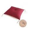 Japanese Zabuton Cushion Natural Cork Leather Nagomi Red 40cm Square