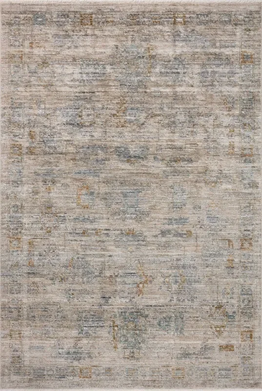 Jean Stoffer x Loloi Katherine Kes-04 Pebble/Ocean Rug