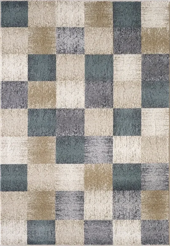 KAS Avalon 5617 Checkered Ivory Rugs