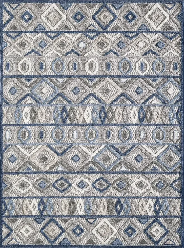 KAS Calla 6921 Aztec Grey/Blue Rugs
