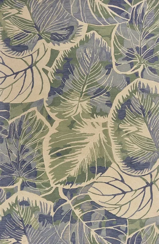 KAS Sparta 3105 Silhoutte Blue / Green Rugs