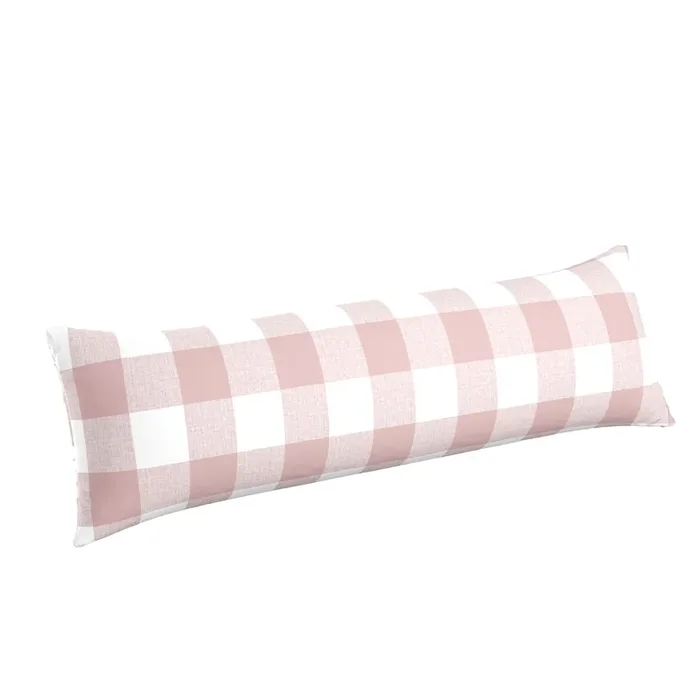 Large Lumbar Pillow in Buffalo Check – Mauve
