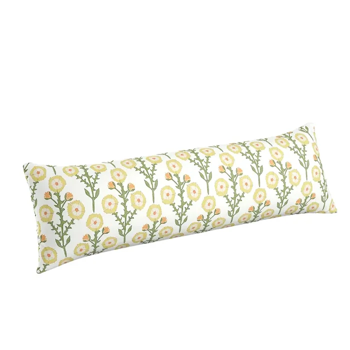 Large Lumbar Pillow in Cottage Flowers – Sunbeam