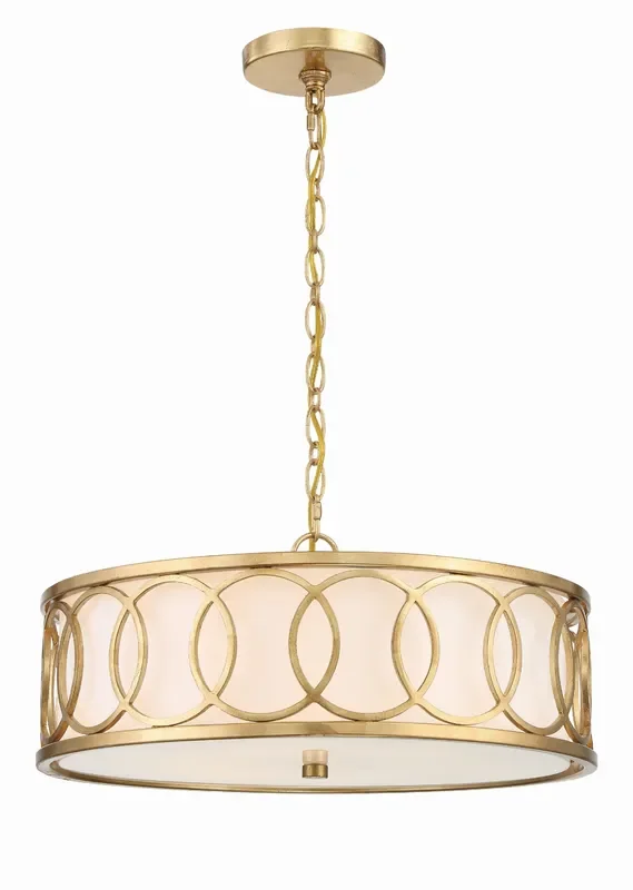Libby Langdon Graham 6 Light Antique Gold Chandelier