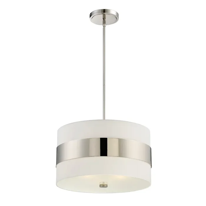 Libby Langdon Grayson 3 Light Polished Nickel Chandelier